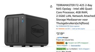 TERRAMASTER F2-425 2-Bay NAS Opslag - Intel x86 Quad-Core Processor