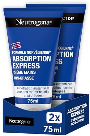 Neutrogena Crème Mains Absorption Express (2 x 75 ml) pour 4,73€ chez Amazon