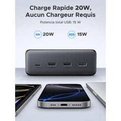 UGREEN Regleta 10 en 1 (6 tomas AC, 4 puertos USB) por 9,99€ en Outlet PC