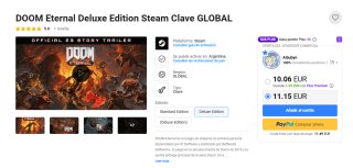 DOOM Eternal Deluxe Edition Steam por $195 | G2A