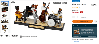 LEGO Ideas Cuarteto de Jazz por $1,559