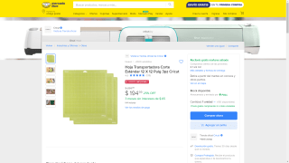 Hoja Transportadora Cricut 12x12" por $195 | Oferta Mercado Libre