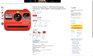 Polaroid Go Gen 2 Blanco 9097 por $1,480 | Amazon