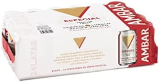 Cerveza Ambar Especial Pack 24 latas x 33 cl 5.2 % Volumen de Alcohol por 9.76€