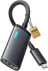 INIU Adaptador USB C a HDMI, Certificación HDMI Oficial con LED Inteligente por 5.81€