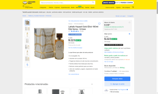 Perfume Lattafa Hayaati Gold Elixir 100ml por $223 | Oferta Mercado Libre