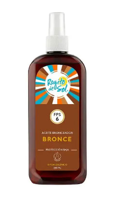 Aceite Bronceador Bronce FPS6 220 mL Oferta $5.490 en Soicos, Chile