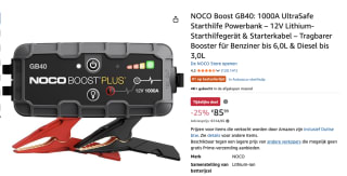Noco Genius GB40 Booster Jumpstarter - 12V 1000A voor €85,99 bij Amazon