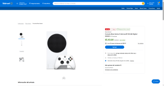 Xbox Series S 512GB Digital por $3,882 | Walmart (BBVA 6 MSI)