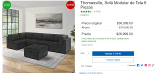Sofá Modular 6 Piezas Thomasville por $26,999 | Oferta Costco