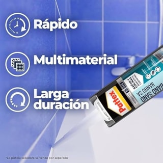 Silicona blanca baños y cocinas 280ml por 4,94€