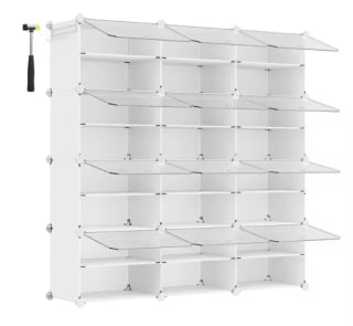 SONGMICS Mueble Zapatero Plástico, 12 Compartimentos por 29.23€