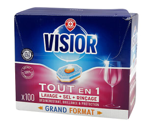 Tablette lave-vaisselle tout-en-un x100 - VISIOR à 11,43€