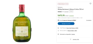 Whisky Buchanan's Deluxe 12 Años 750ml por $475 | Sam's Club