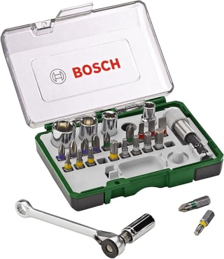 Bosch Schroefbit- en ratelset 27 -delig voor €14,49 bij Amazon