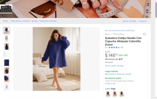 Sudadera Cobija Suave Unitalla $148 | Oferta Mercado Libre