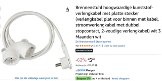 Brennenstuhl 1161820223 Stroom Verlengkabel Wit 3.00 m voor €5,07 bij Amazon