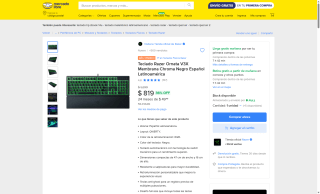 Teclado Razer Ornata V3X por $819 | Mercado Libre