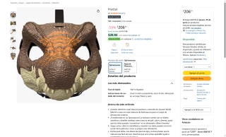 Máscara Spinosaurus por $206 | Descuento Amazon