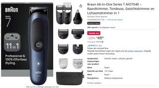 BRAUN All-in-One 11-in-1 AIO 7540 Multigroomer voor €49,99 bij Amazon