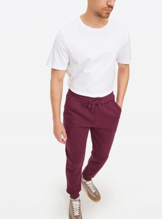 Dark Red Cuffed Joggers L for £10.50