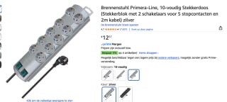 Brennenstuhl stekkerdoos primera-line 10-voudig zilver 2m voor €12,57 bij Amazon