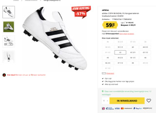 Adidas COPA MUNDIAL FG voor 59,99 euro