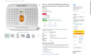 Mini Deshumidificador Eva-Dry Portátil por $314 | Oferta Amazon