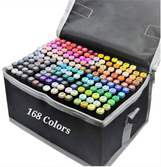 Marqueurs à Feutre à Alcool 168 Couleurs à 26,47€