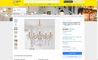 Lámpara colgante 5 luces por $852 | Mercado Libre
