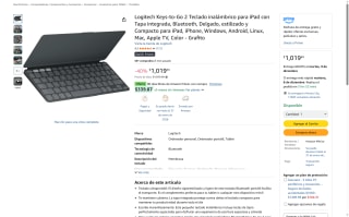 Teclado Logitech Keys-to-Go 2 Grafito por $1,020 | Oferta Amazon