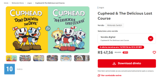 Cuphead & The Delicious Last Course por $155 en Nintendo