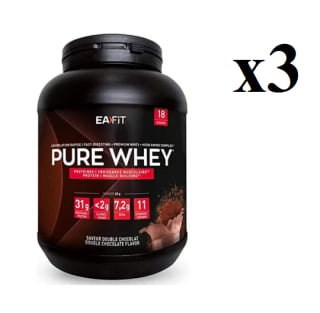 3 x Eafit F4002510 Suero de leche puro 850g proteína whey vitaminas chocolate 89.97€
