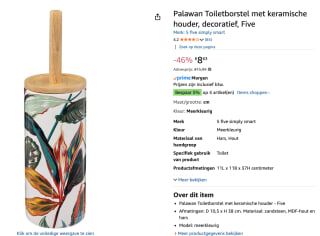 5five Toiletborstel met houder voor €8,63 bij Amazon