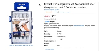 Dremel Arts&Crafts Glasgraveerset voor €17,95 bij Amazon
