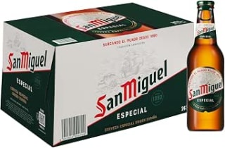 San Miguel Especial, Cerveza Lager Premium, Pack 24 Botellines x 25cl por 7.99€