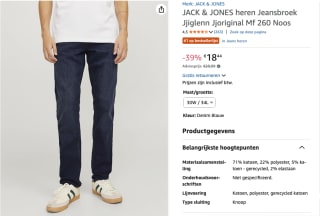 Jack & Jones JJIGLENN jeans voor €18,44 bij Amazon