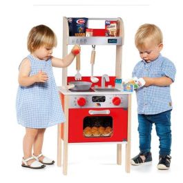 Molto Mi Primera Cocina de Madera con 10 Accesorios 73x23,5x34 cm