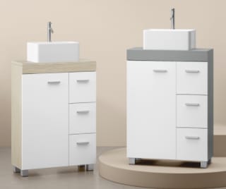VASAGLE Mueble de baño bajo lavabo, con 3 cajones y 2 compartimentos por 44,72€