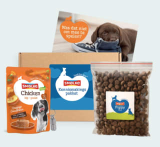 Kennismakingspakket voor kitten of puppy voor €0,99 bij Smolke
