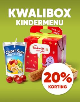 20% korting op alle Kwaliboxen kindermenu's bij Kwalitaria