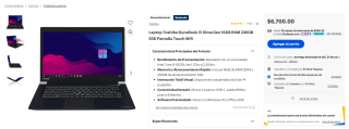 Laptop Toshiba DynaBook Tecra X40-F i5-10310U por $6,700 en Walmart