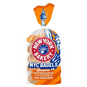 New York Bakery Co 5 bagels for £1.90 at Sainsbury's