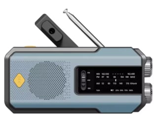 Radio meteorológica emergencia Banco de energía de 2000mAh, linterna LED por 11.19€