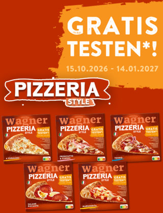 Gratis Wagner PIZZERIA STYLE pizza bij Wagner Cashback