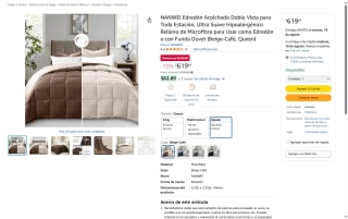 Edredón Acolchado Doble Vista Queen por $620 | Amazon