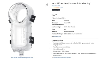 Insta360 X4 Onzichtbare duikbehuizing voor €57,99 bij Amazon