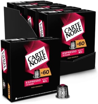 CARTE NOIRE Capsules Espresso Intense N°9 (4 x 60) pour 73,99€ chez Amazon