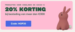 20% korting op producten voor konijnen of cavia's bij Omlet bij besteding vanaf €300