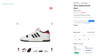 Tenis Adidas Break Start por $625 | Rebaja InnovaSport
